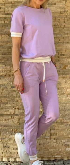 Komplet dresowy damski lawendowo/różowy. La Viva_by Rentex