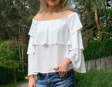 Bluzka hiszpanka biała La Viva_by rentex