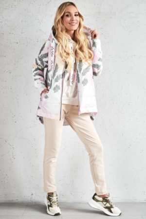 Pikowana kurtka w roślinne wzory LALOUS