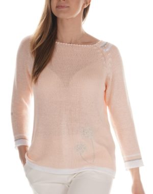 Bluzka Dmuchawce morelowo-biała (AL-BO)