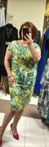 Wiskozowa sukienka KAMA zielona - obrazek 3