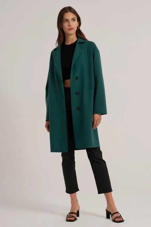 Płaszcz oversize Verde PL 528 FX Janbor - obrazek 2