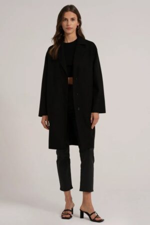 Płaszcz oversize Black PL 528 FX Janbor