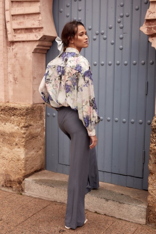 Wiskozowa koszula w kwiaty Bronte niebieska TOVA - obrazek 5