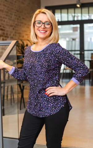 Bluzka Oriento fioletowa Kaskada