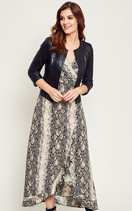 Żakiet Ana czarny Kaskada - obrazek 5