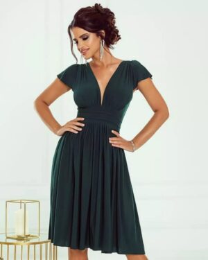 Sukienka NINA butelkowa zieleń mat Warsaw Dress