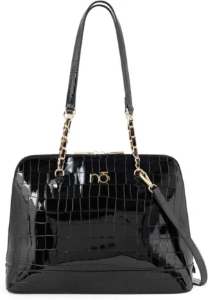 Torebka krokodyl czarna Nobo L3570