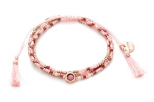 Różowa bransoletka z koralików Miyuki YVON