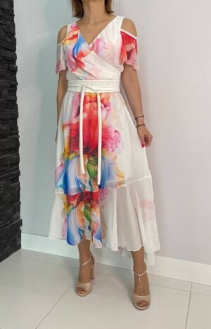 Sukienka Livia Maxi w irysy Midorii Feminine Fashion