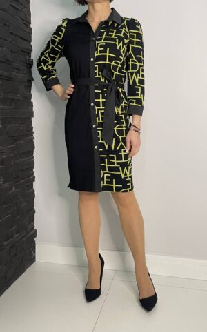 sukienka Lidka Litery Limonka Midori feminine fashion