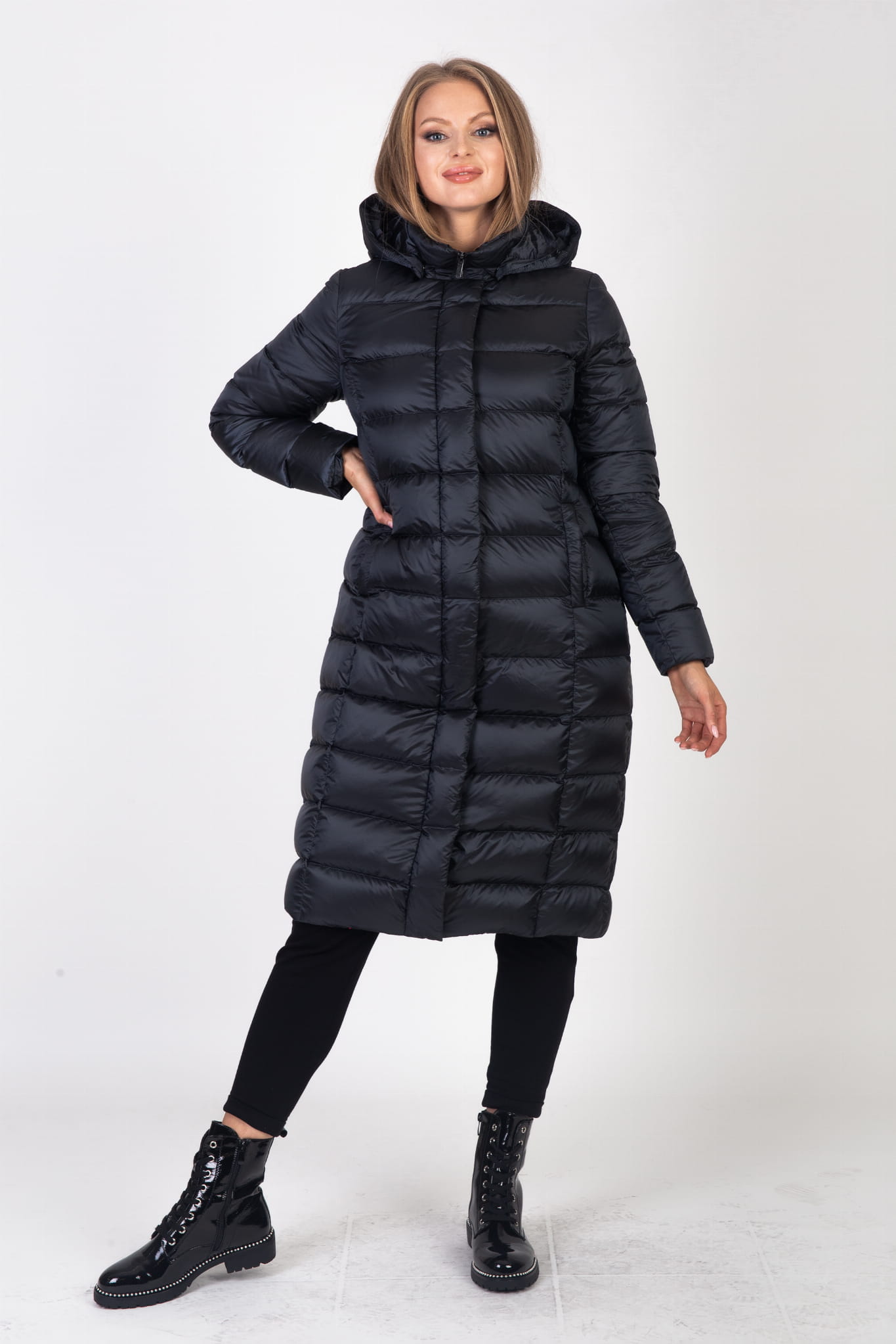 Płaszcz puchowy MONTANA ciemno-zielony Modena Styl