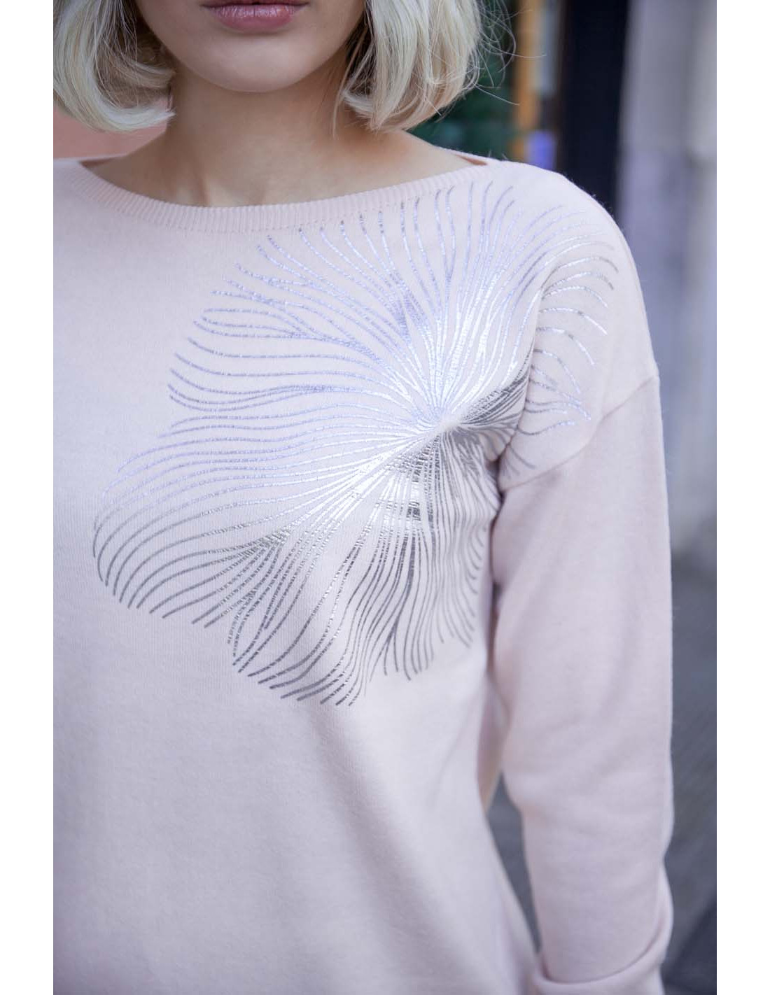 BLUZKA 1499 PUDROWA AL-BO COLLECTION - obrazek 2