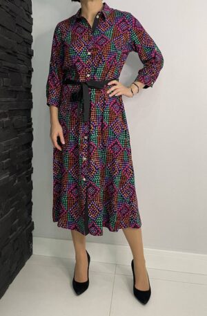 Sukienka Miki multikolor Midori Feminine Fashion