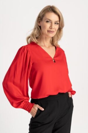 Bluzka z balonowymi rękawami - SELA (236/157/540) Cotton Club