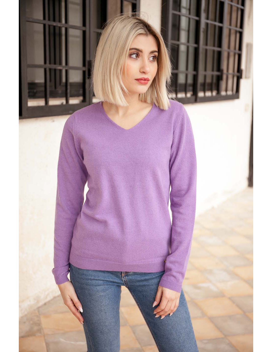 BLUZKA BASIC 2636 Fiolet AL-BO IMMAGINE