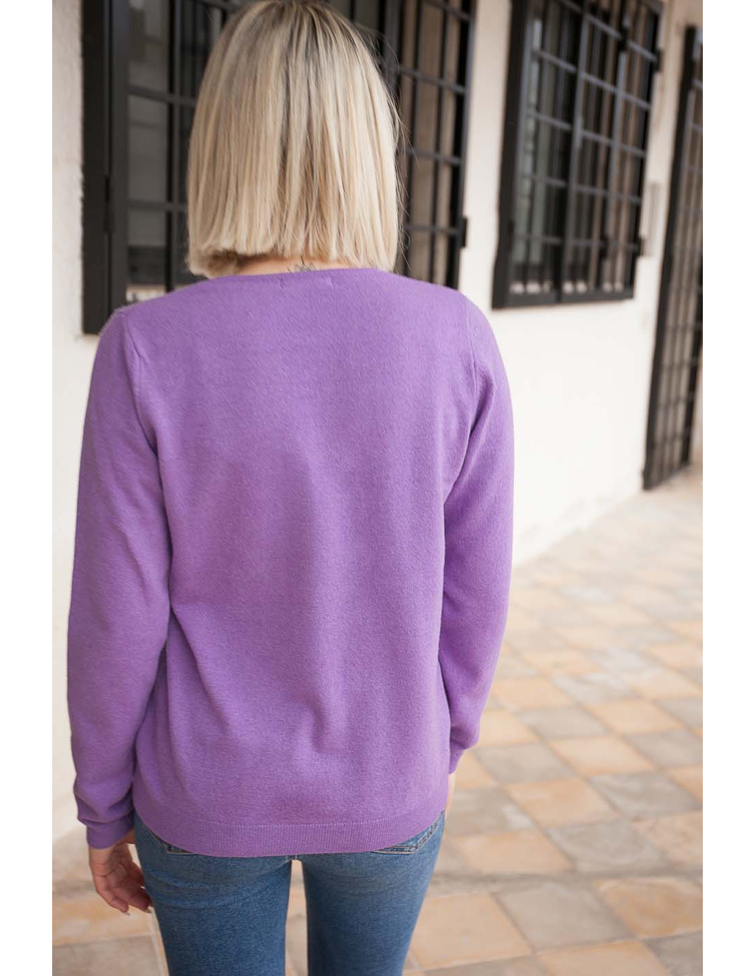 BLUZKA BASIC 2636 Fiolet AL-BO IMMAGINE - obrazek 4