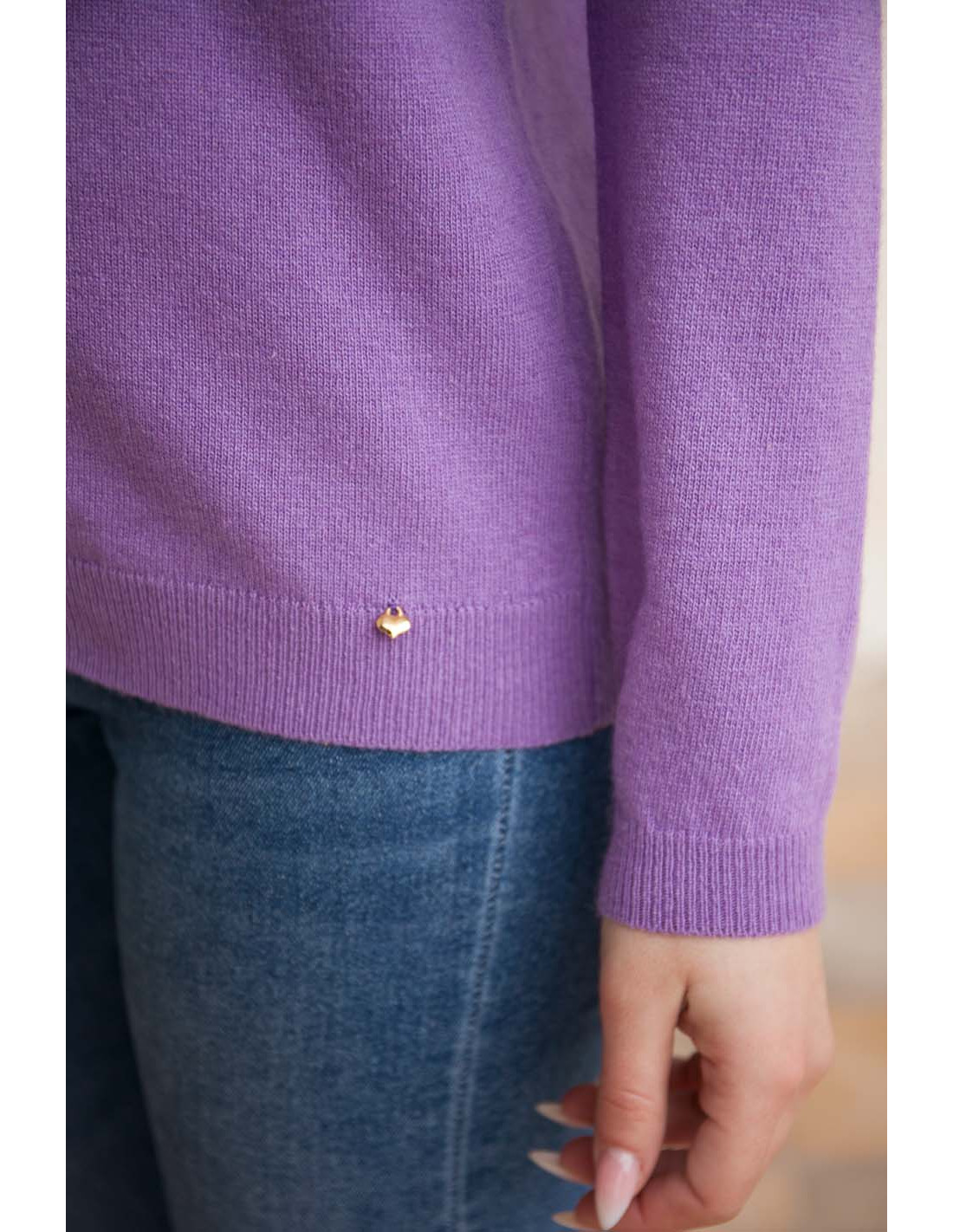 BLUZKA BASIC 2636 Fiolet AL-BO IMMAGINE - obrazek 2