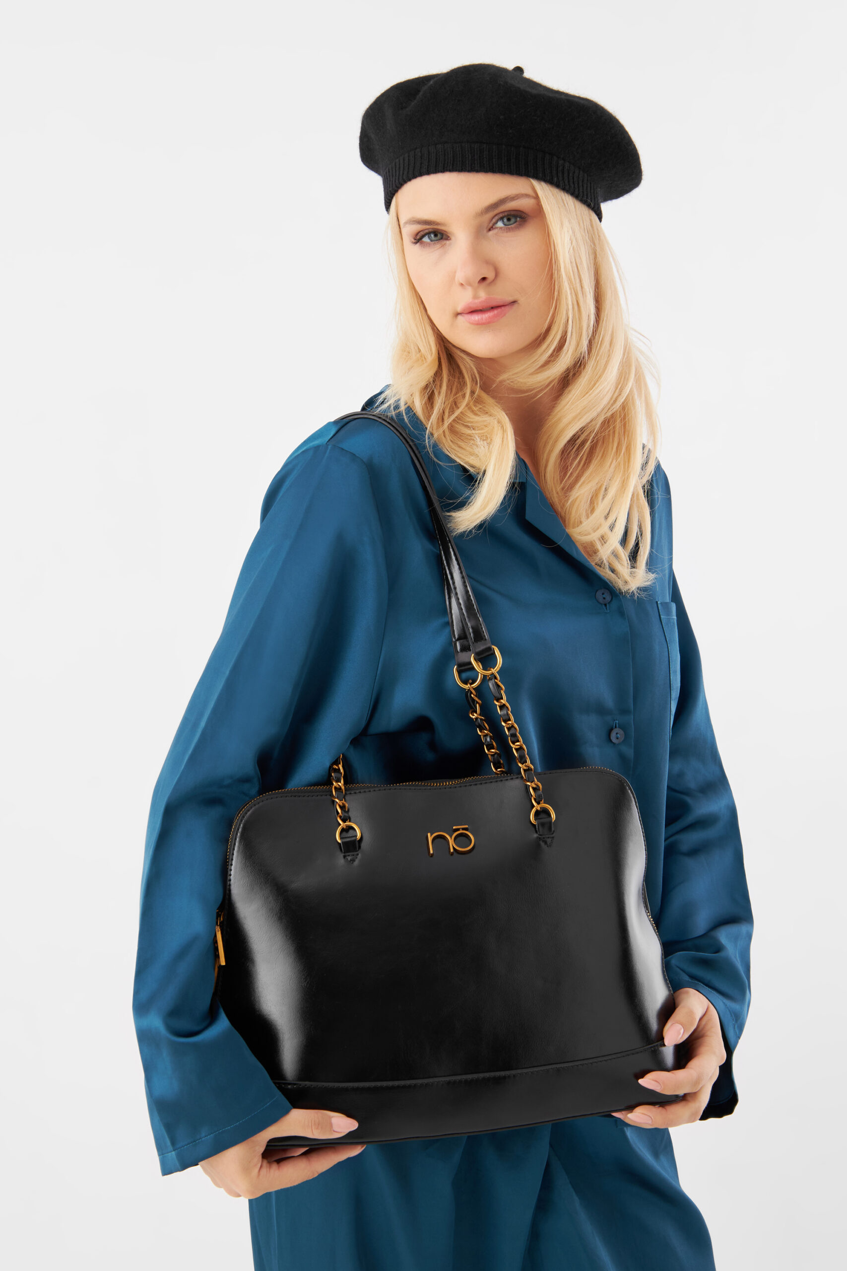 Elegancka torebka na ramię Nobo czarna NBAG-R3132-C020 - obrazek 2