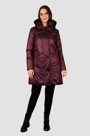 Płaszcz ADELE bordowy MODENA STYLE