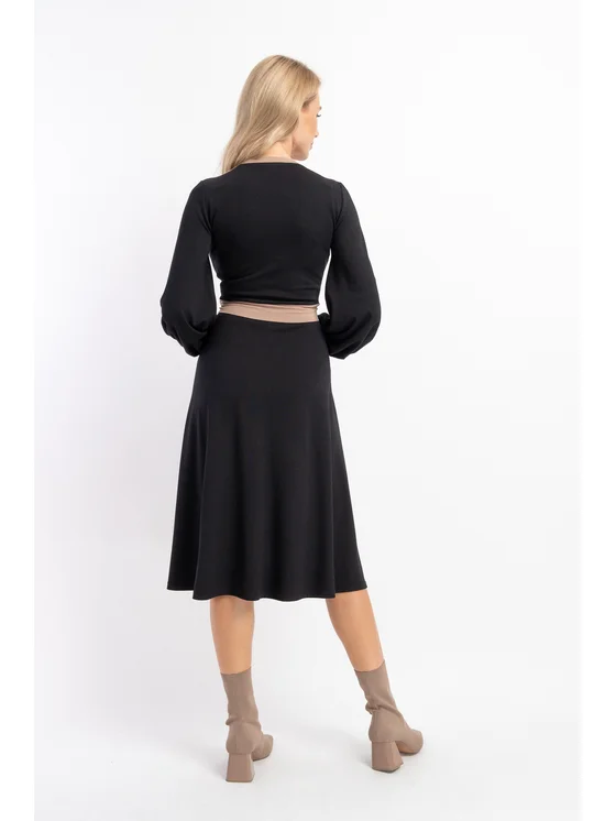 Sukienka Sukienka Osa Double Black Czarny CLICK - obrazek 3