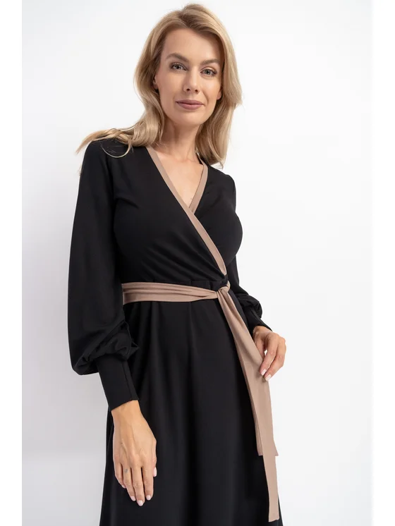 Sukienka Sukienka Osa Double Black Czarny CLICK - obrazek 4