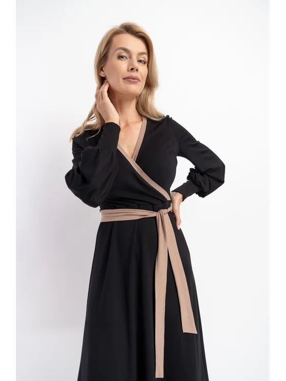 Sukienka Sukienka Osa Double Black Czarny CLICK - obrazek 2