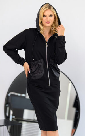 Czarna Bluza Mensa Kaskada