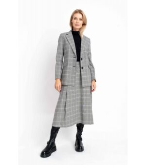 Spódnica Waja czarno-biała krata Click