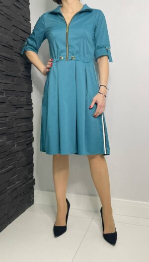 Sukienka Anabella morska Midori Feminine Fashion