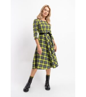 Sukienka Wallia Green krata CLICK