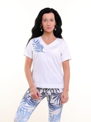 Tewita Biała bluzka damska krótki/ręk. Top-Bis