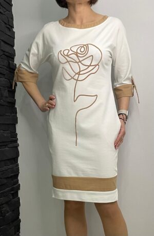 Sukienka Rozalia Ecru Midori Feminine Fashion