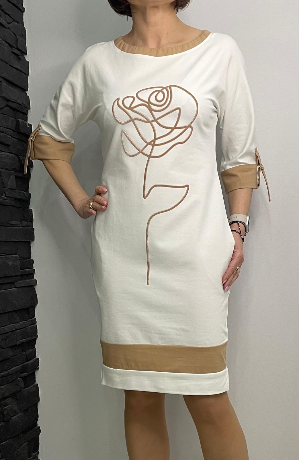 Sukienka Rozalia Ecru Midori Feminine Fashion