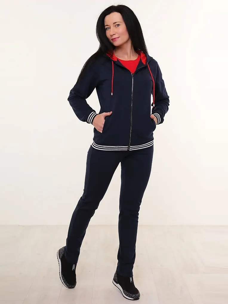 Granatowa Sportowa bluza Iberia Top-bis. - obrazek 2