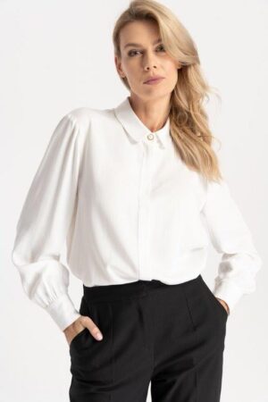 Bluzka z perłą ecru Foli 236-154-120 Cotton Club