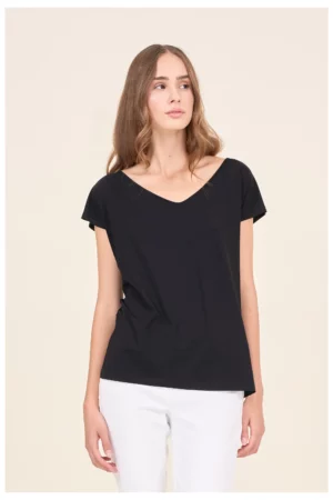 Czarna bluzka wiskozowa - ARLA 242/348/980 Cotton Club