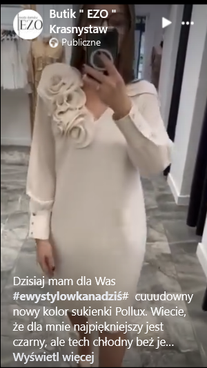 Sukienka Pollux beżowa Kaskada Fashion