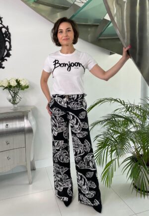 Lniane spodnie liście Midori feminine fashion