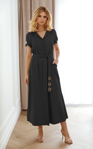 Sukienka Cali czarna Kaskada Fashion