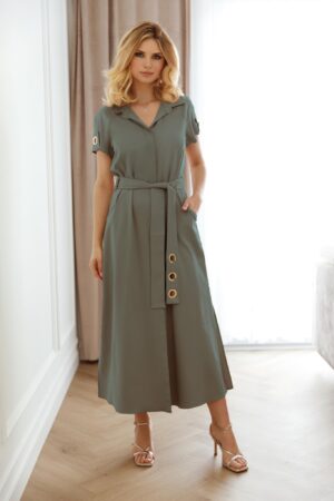 Sukienka Cali szałwiowa Kaskada Fashion