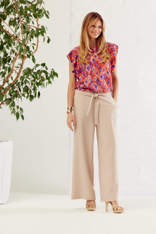 Wiskozowa bluzka Sunwear SN025-2-07 pomarańczowa - obrazek 3