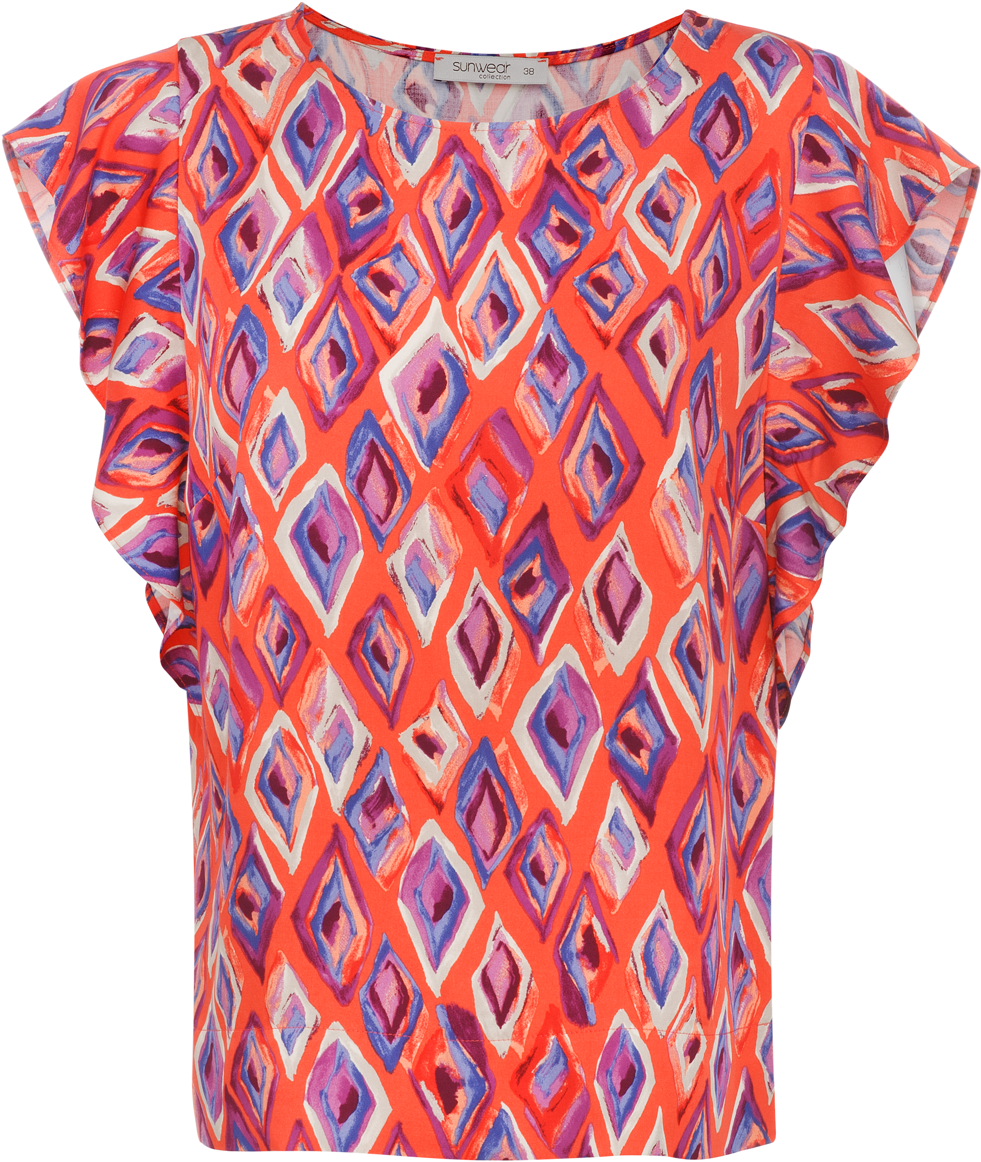 Wiskozowa bluzka Sunwear SN025-2-07 pomarańczowa