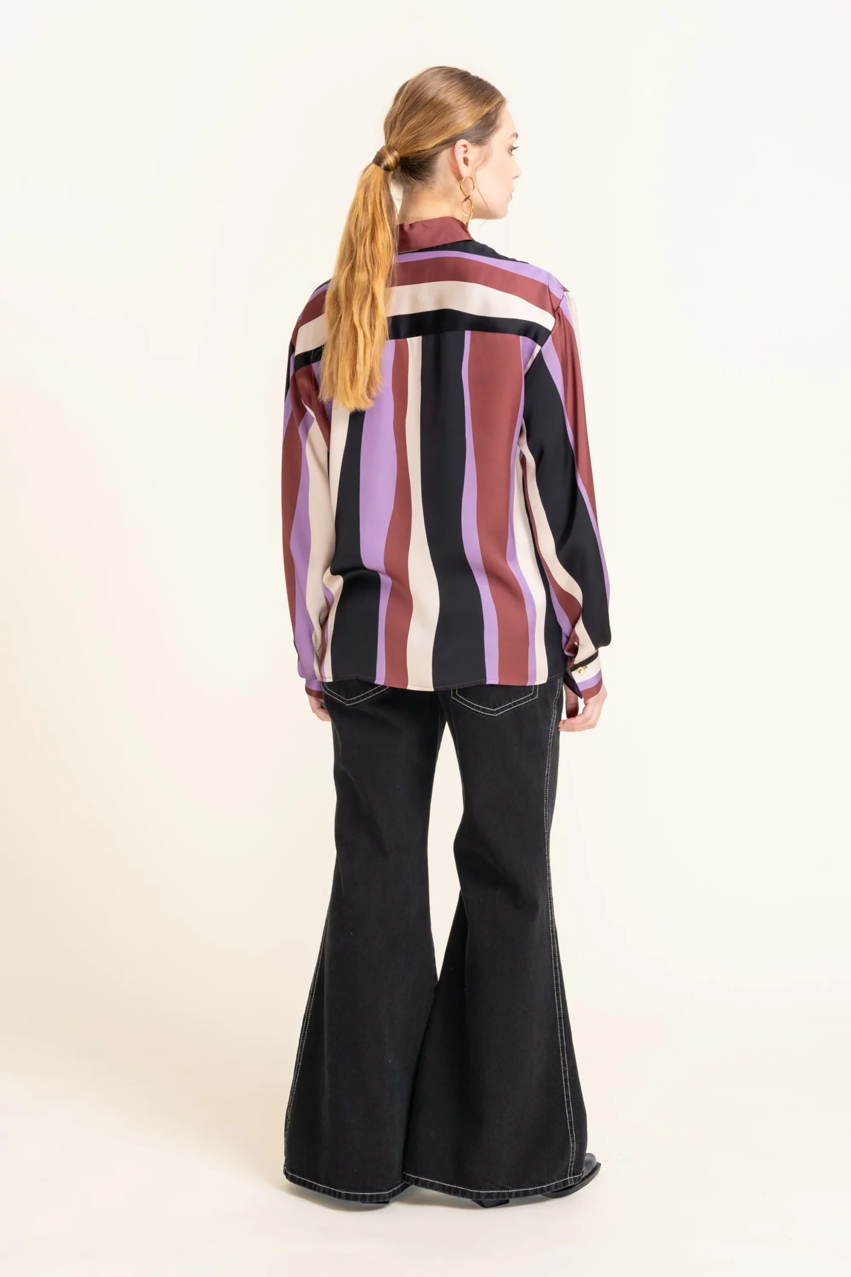 Wiskozowa koszula w pasy - BUFO cotton club - obrazek 6