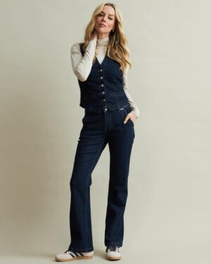 Granatowa jeansowa kamizelka Red Button Waistcoat SRB4327