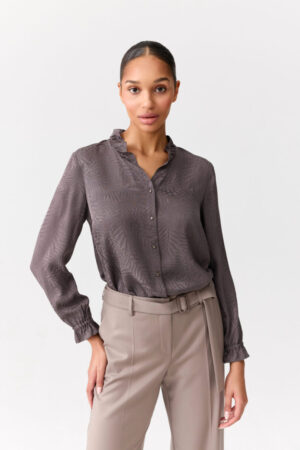 Niezwykle efektowna bluzka FERIA w odcieniach brązu/fioletu