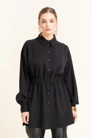 Długa czarna koszula - LORE Cotton Club