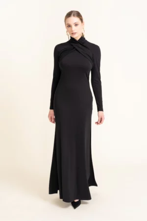 Sukienka maxi - BERA Czarna Cotton Club