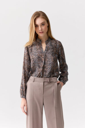 Niezwykle efektowna bluzka FERIA ze stójką
