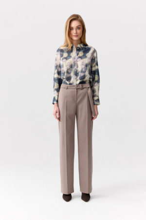 Casualowo-wizytowe spodnie FERIA z szeroką, prostą nogawką